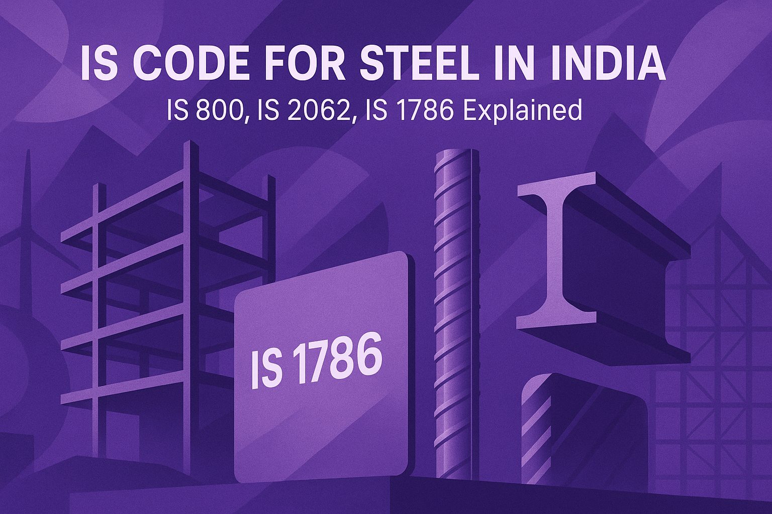 IS Code for Steel in India (2025 Guide) – IS 800, IS 2062, IS 1786 Explained