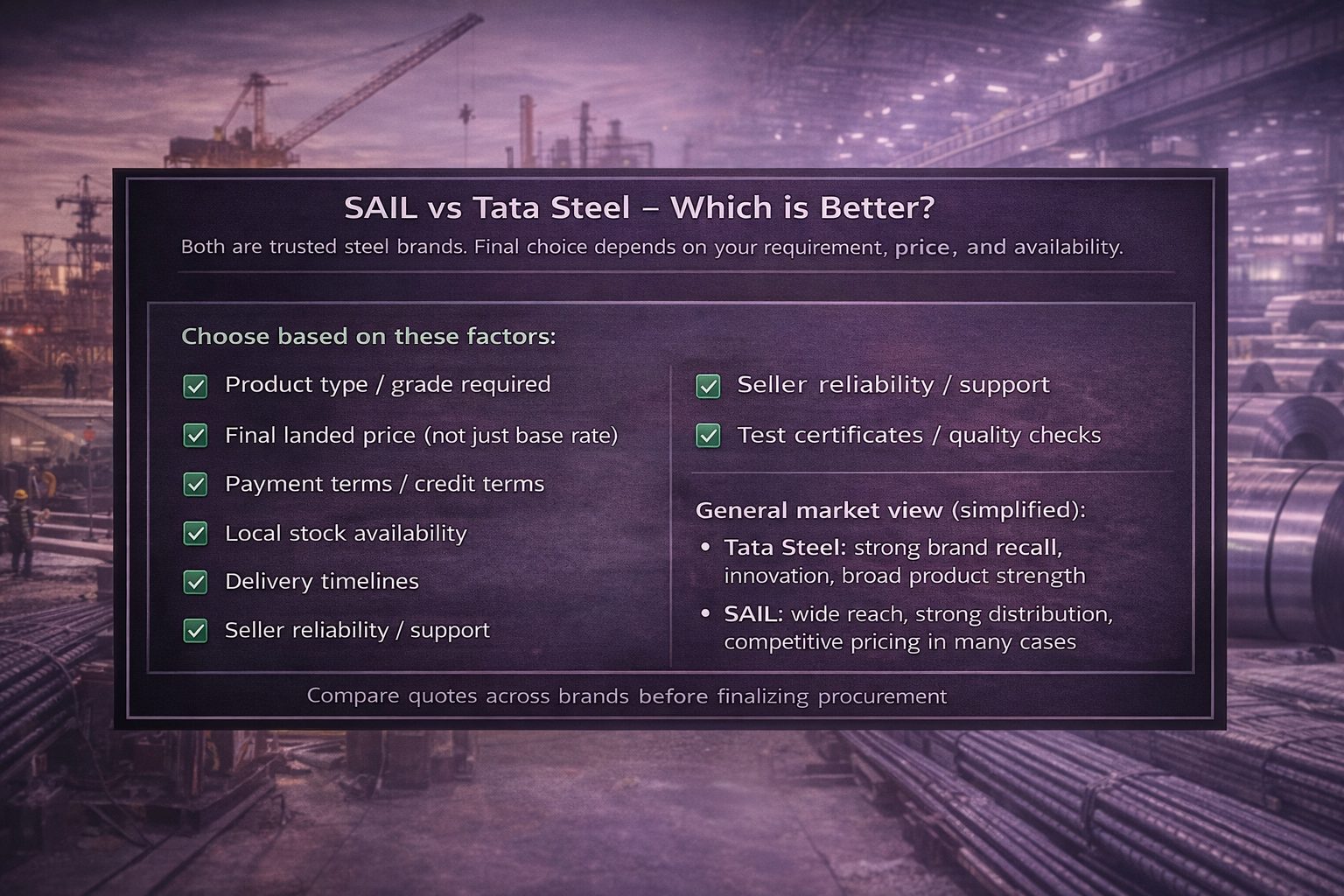 Which is Better, SAIL or Tata Steel?