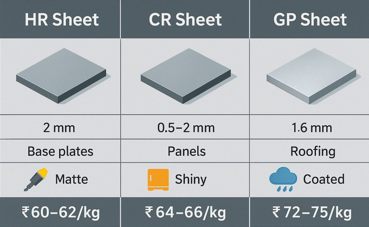 MS Sheet Price in India - 2026 (HR, CR & GP Rates)