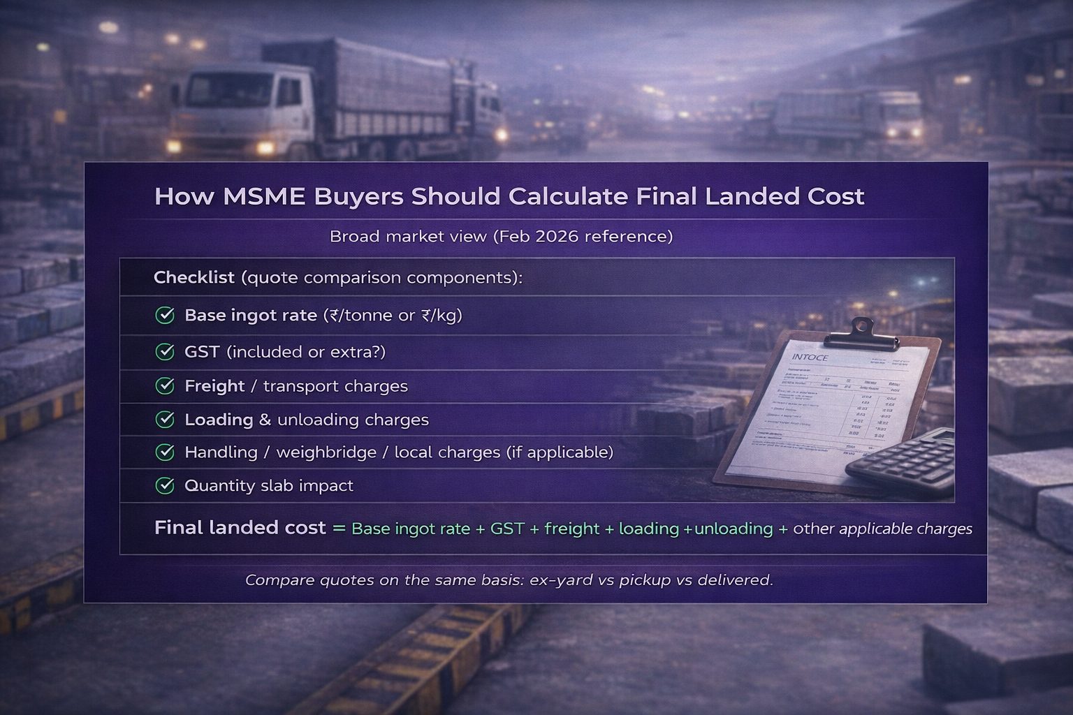 How MSME buyers should calculate final landed cost