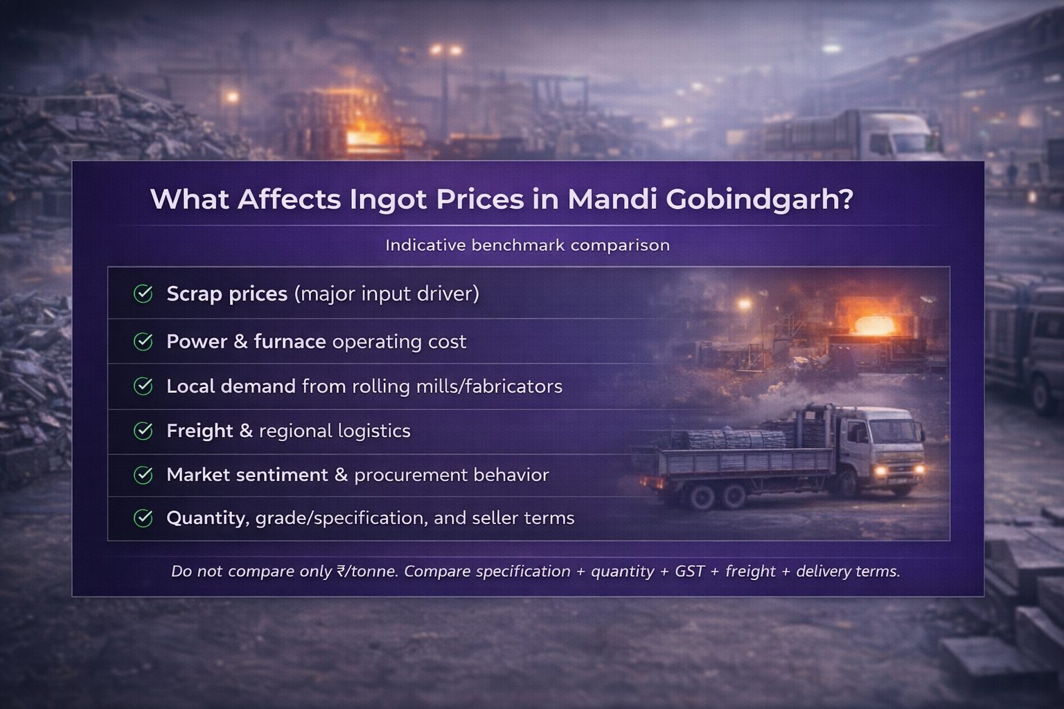 What affects ingot prices in Mandi Gobindgarh