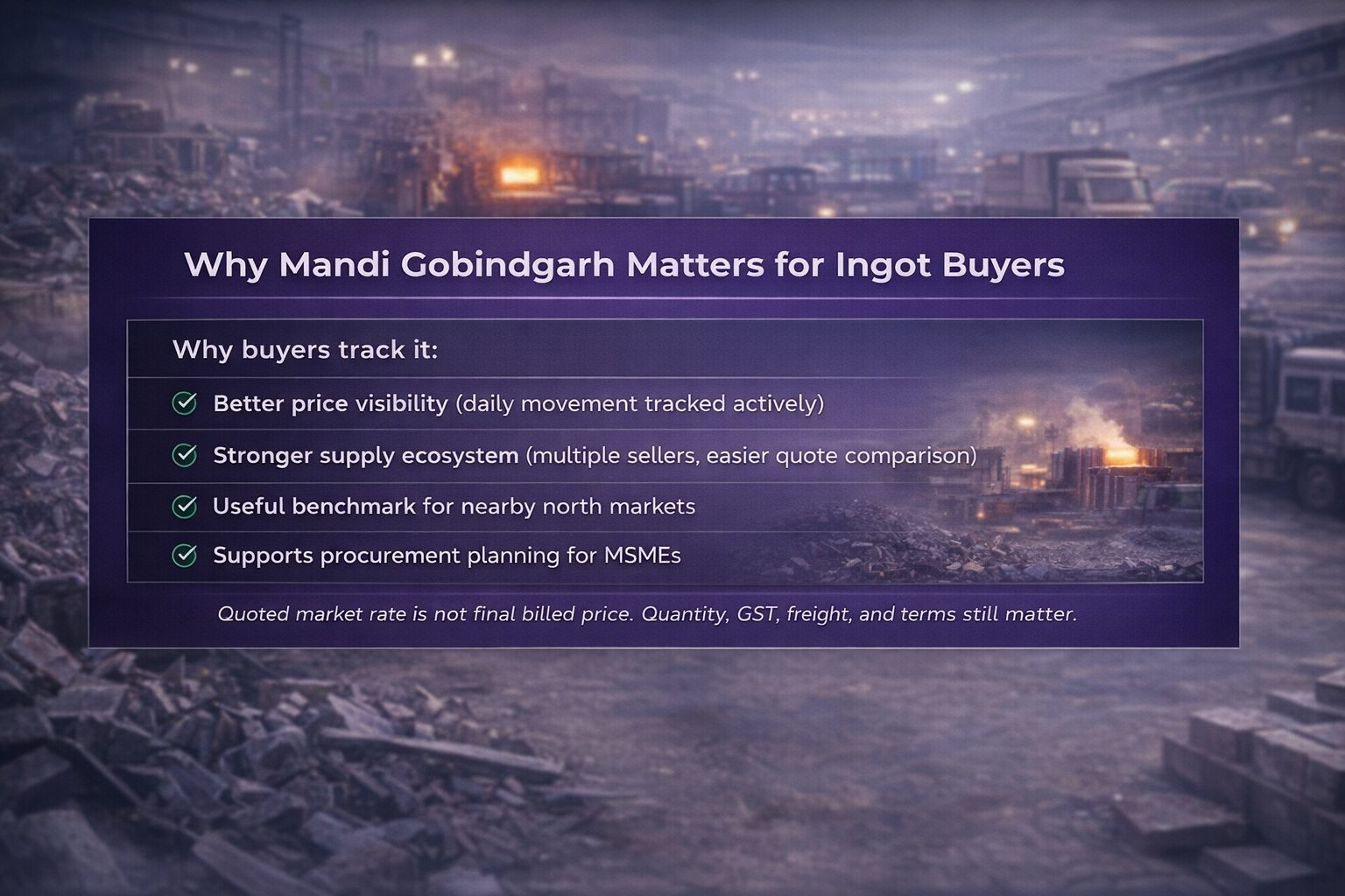Why Mandi Gobindgarh matters for ingot buyers in India