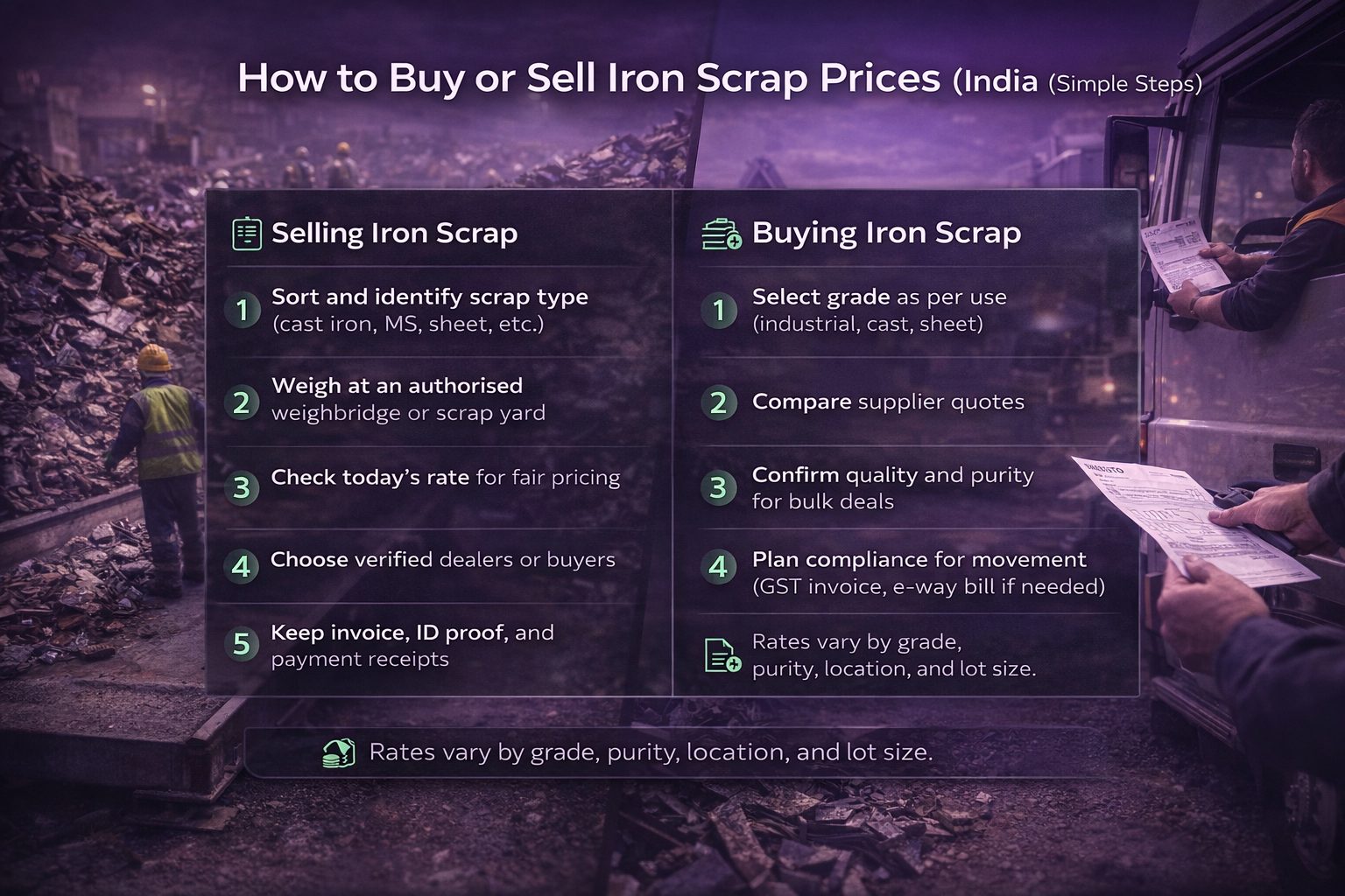 How to Buy or Sell Iron Scrap in India
