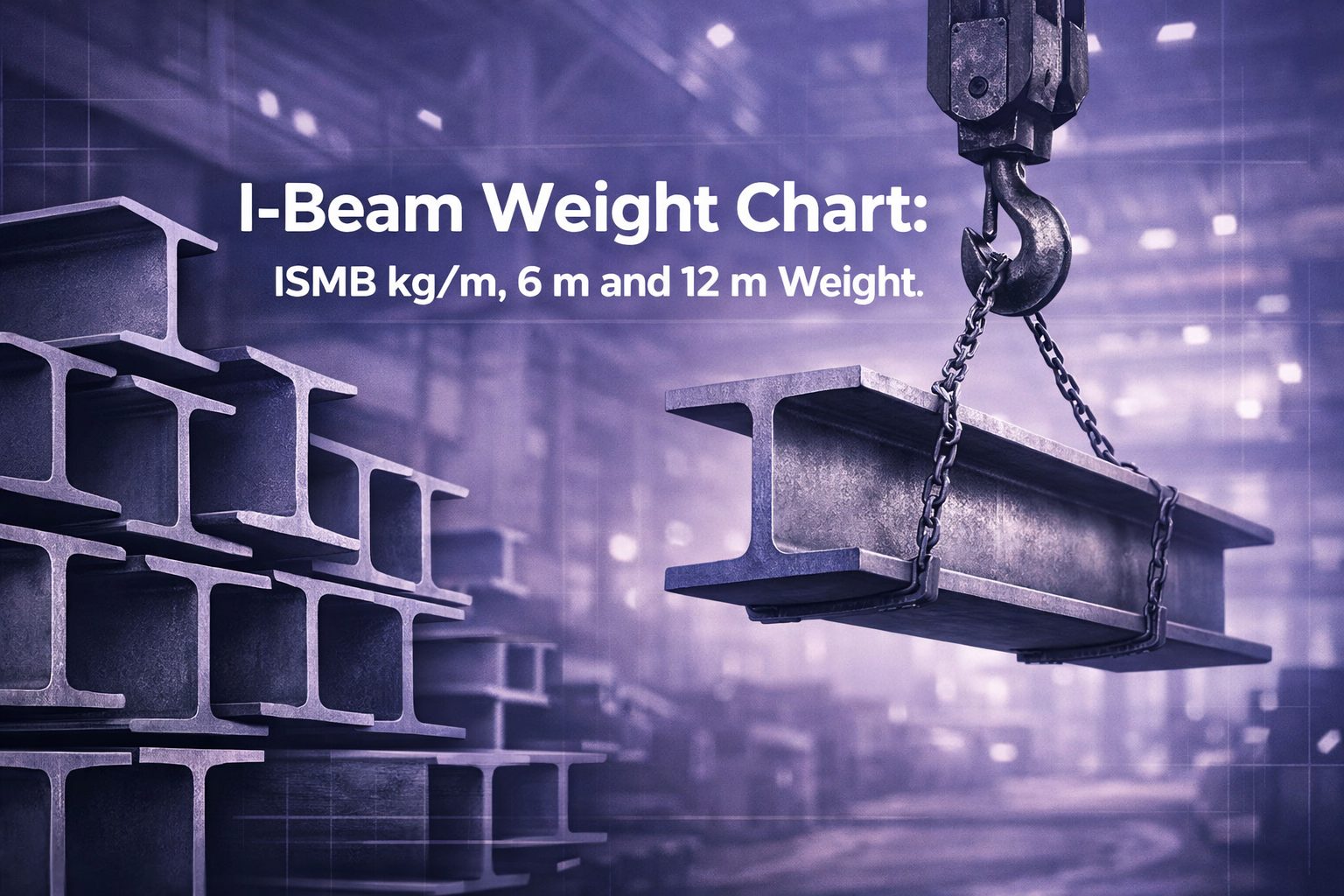 I-Beam Weight Chart: ISMB kg/m, 6 m and 12 m Weight