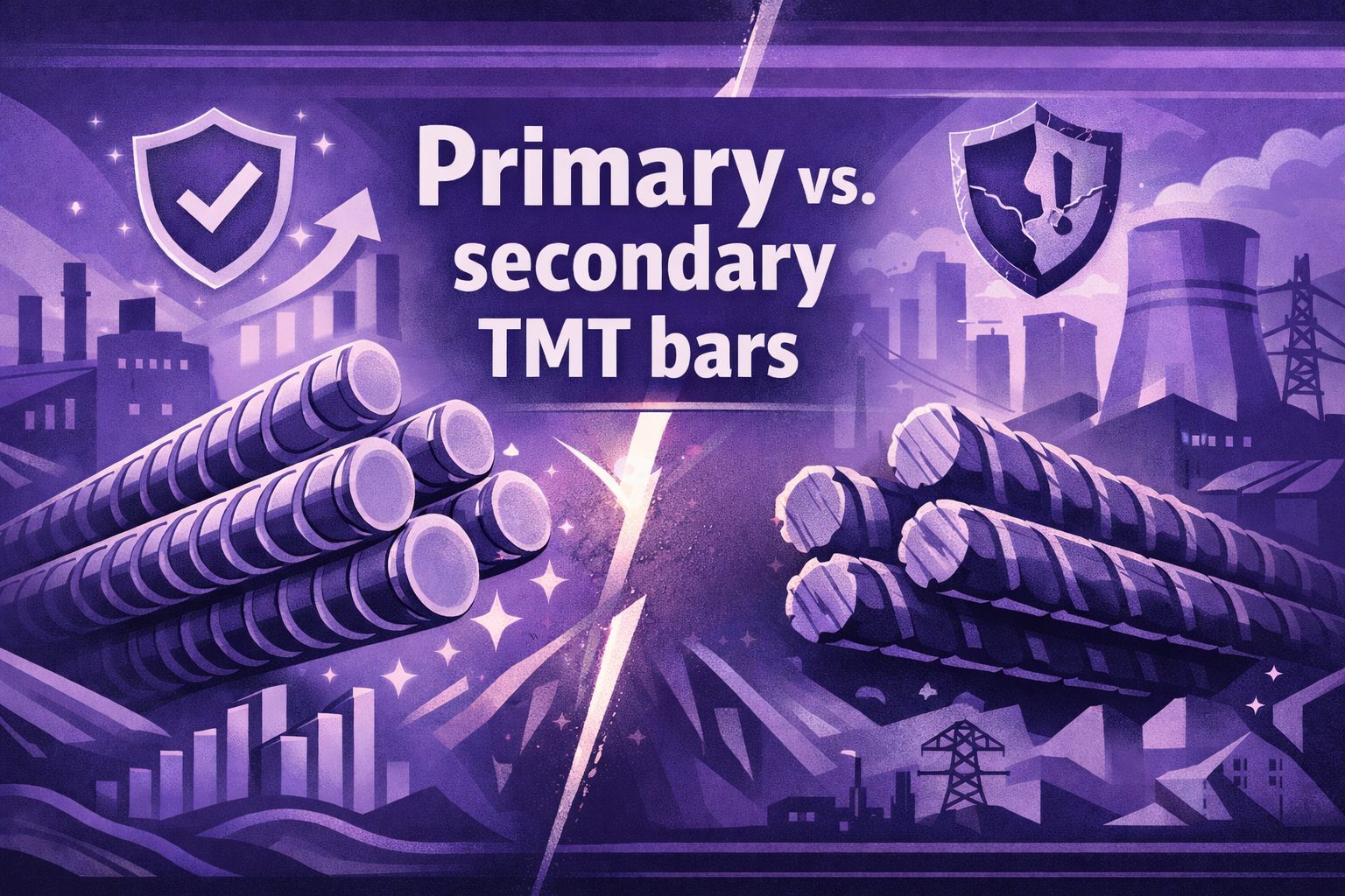 Primary vs. secondary TMT bars: Key differences, price, and uses