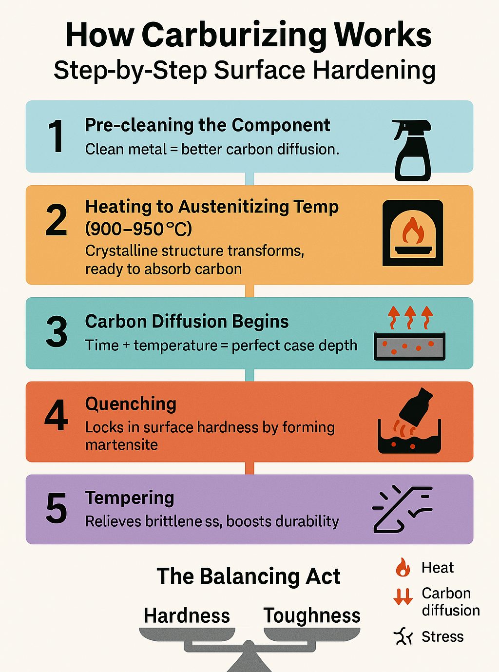 how does carburizing work