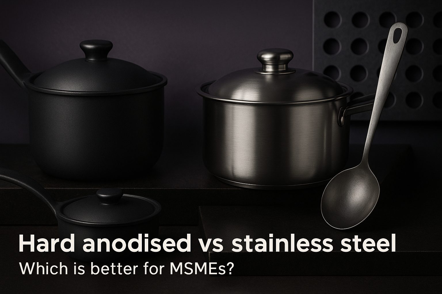 Hard Anodised vs Stainless Steel: Which is better for MSMEs?