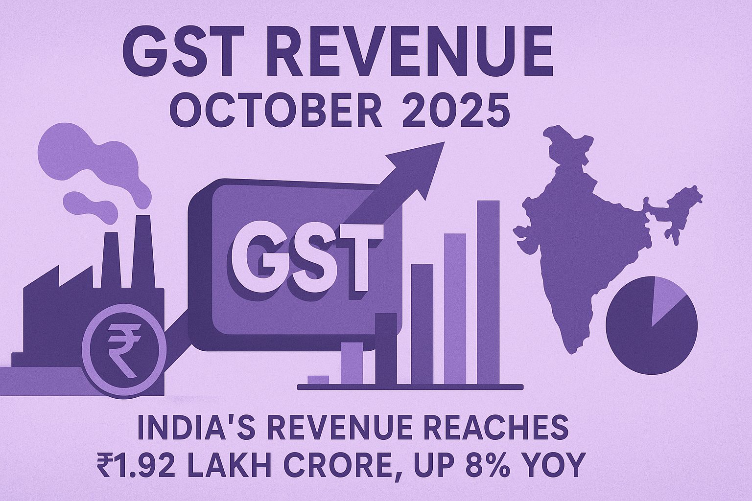 GST Revenue October 2025: India’s Earnings Reach ₹1.92 Lakh Crore, Up 8% YoY