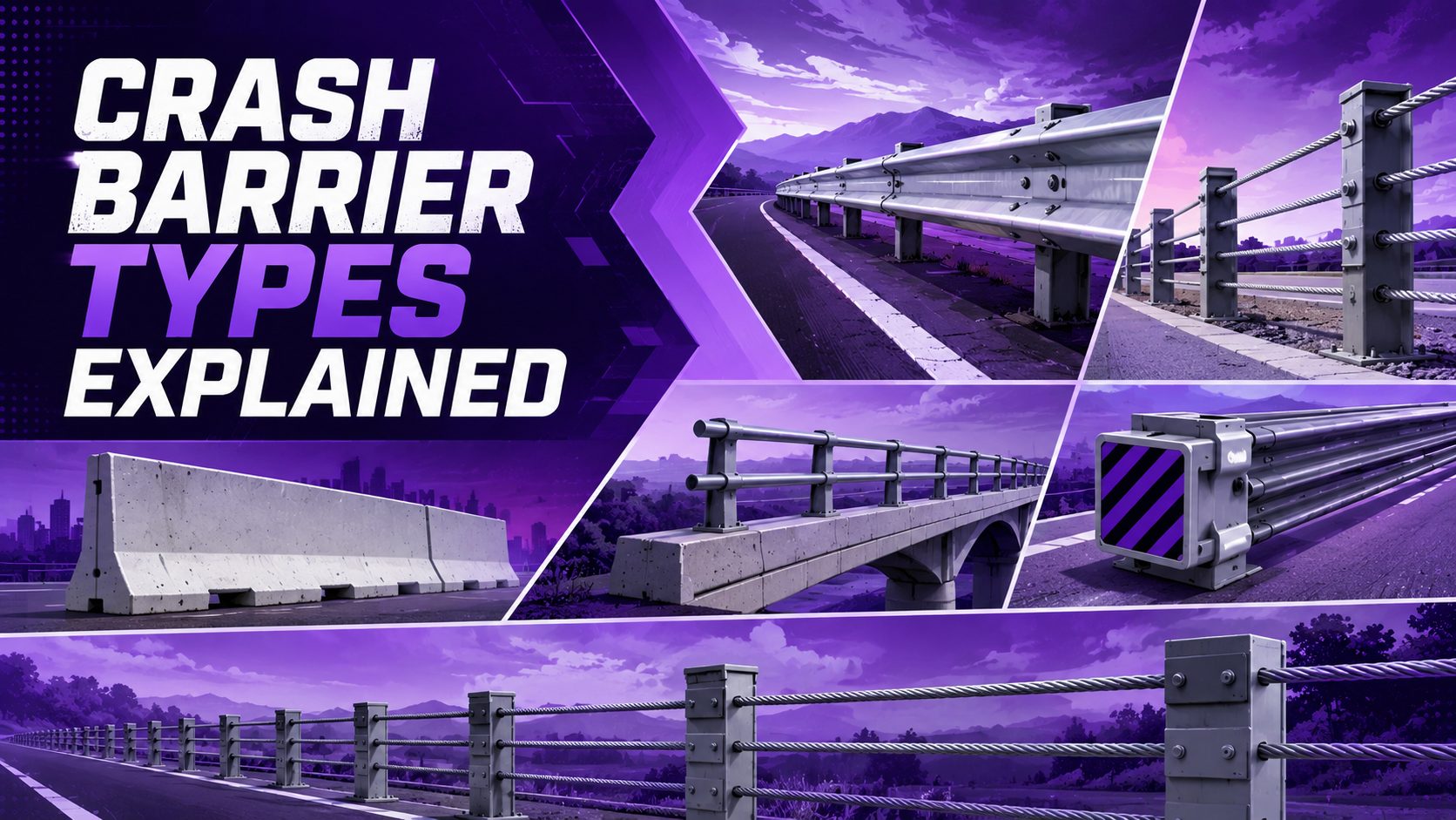 Crash barrier types explained: Materials, uses, and selection guide