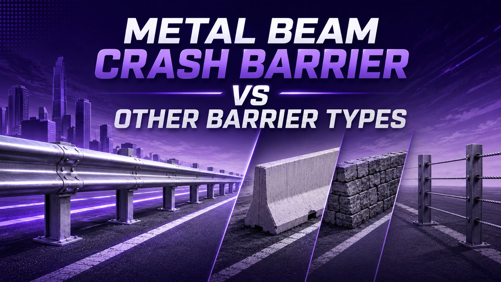 Metal beam crash barrier vs other barrier types: Comparison guide