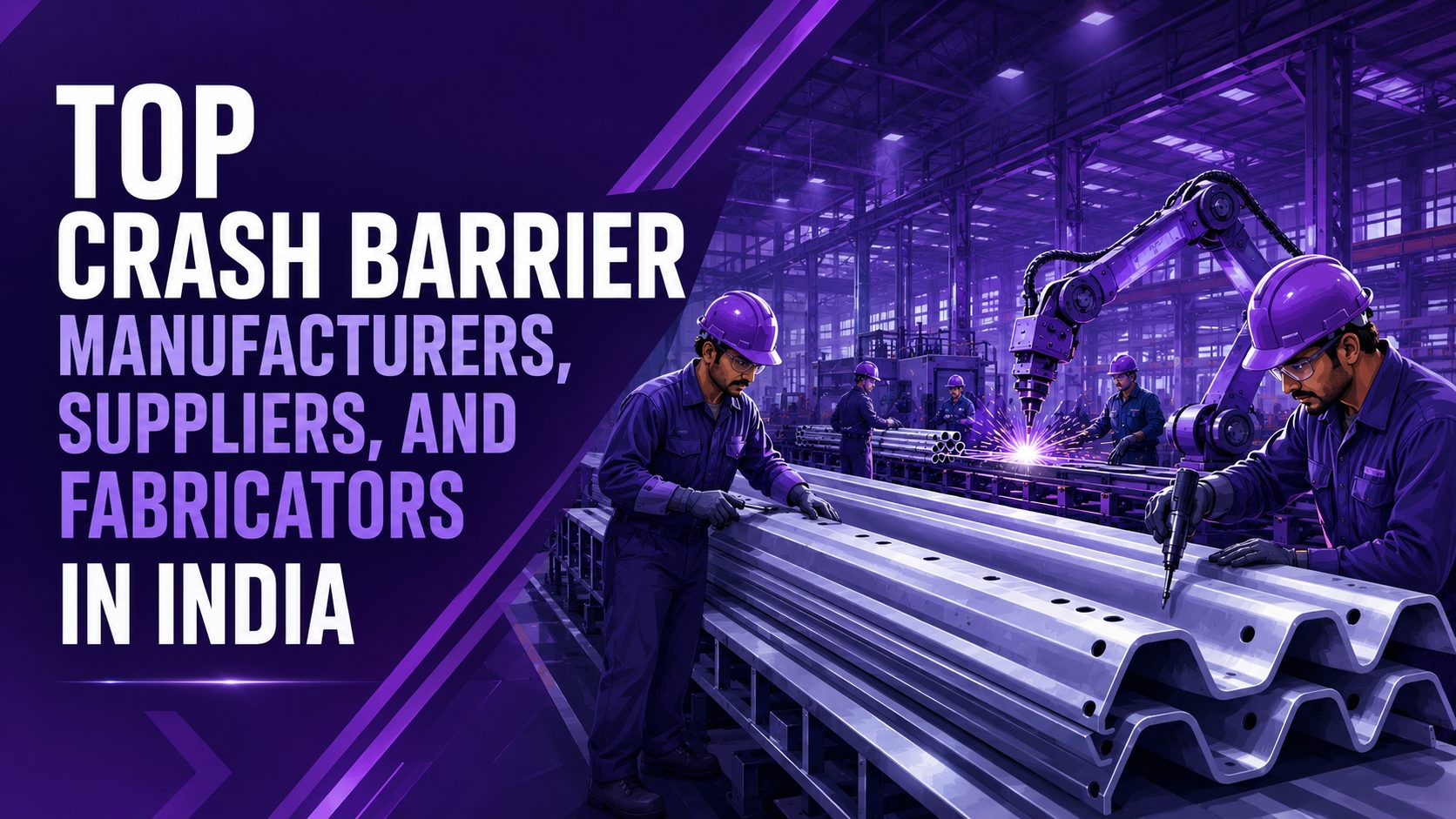 Top crash barrier manufacturers, suppliers, and fabricators in India