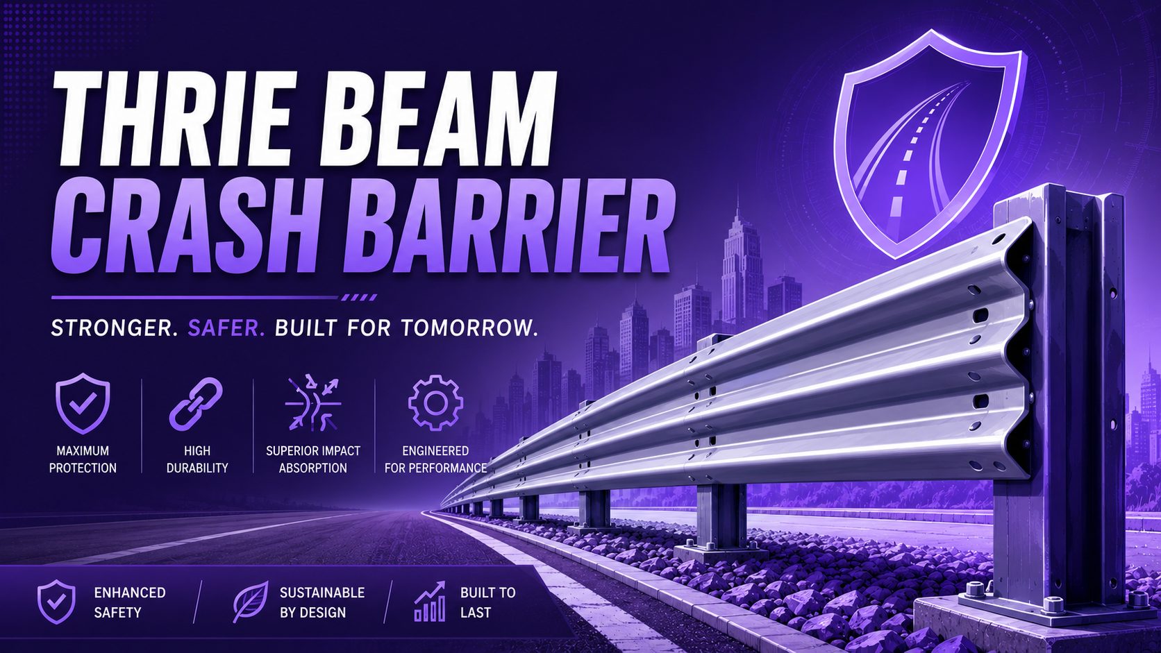 Thrie beam crash barrier: Specifications, IRC standards, use cases