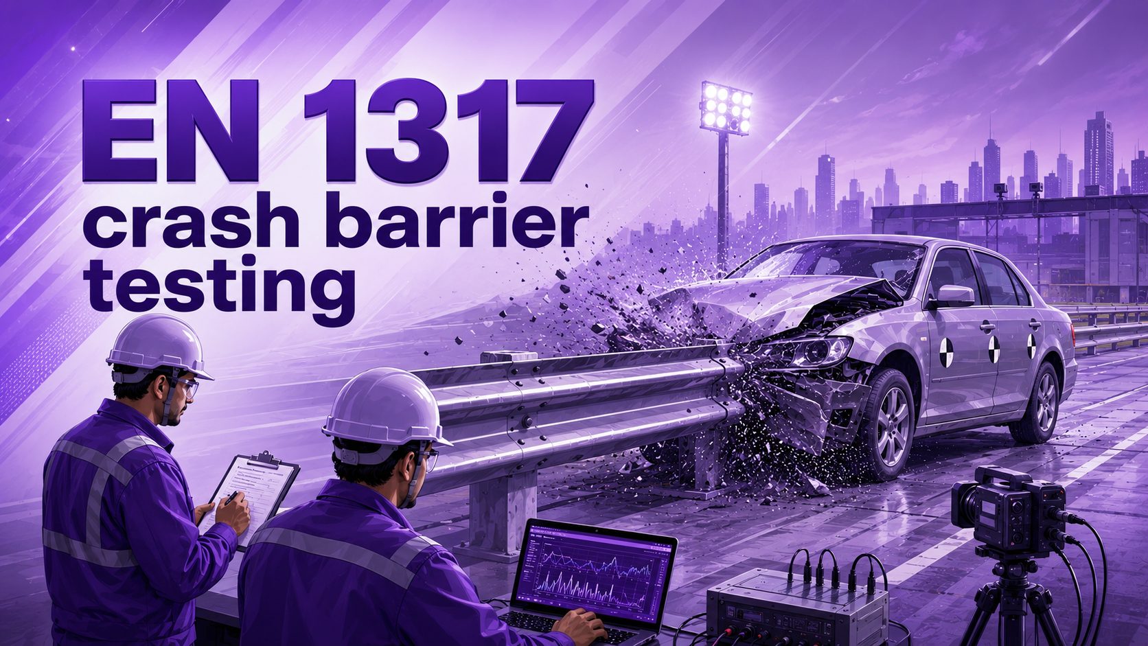 EN 1317 crash barrier testing: Standards, levels, & compliance