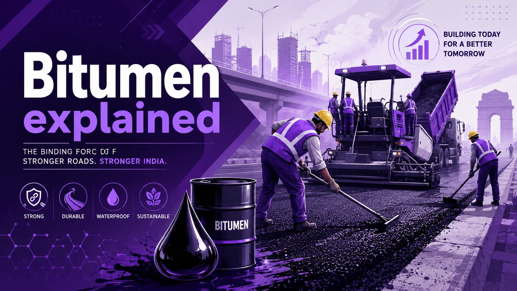 Bitumen: Types, grades, applications, prices, specifications in India