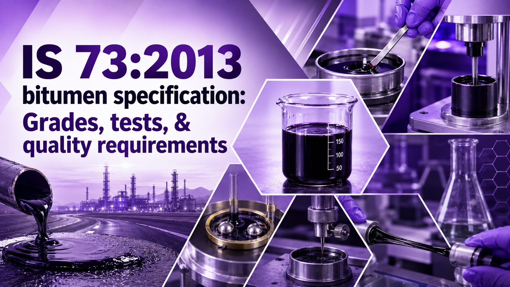 IS 73:2013 bitumen specification: Grades, tests, & quality requirements